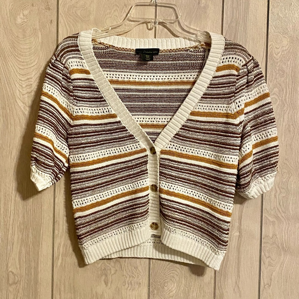 House of Harlow 1960 Striped Metallic Top